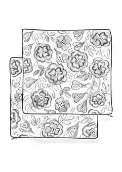 Gudrun Sjödén Bedruckte Kissenhülle „Wild rose“ aus Leinen/Bio-Baumwolle><noscript><img width=