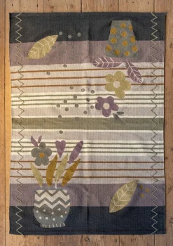 Gudrun Sjödén Bestickter Teppich „Flower bed“ aus Bio-Baumwolle><noscript><img width=