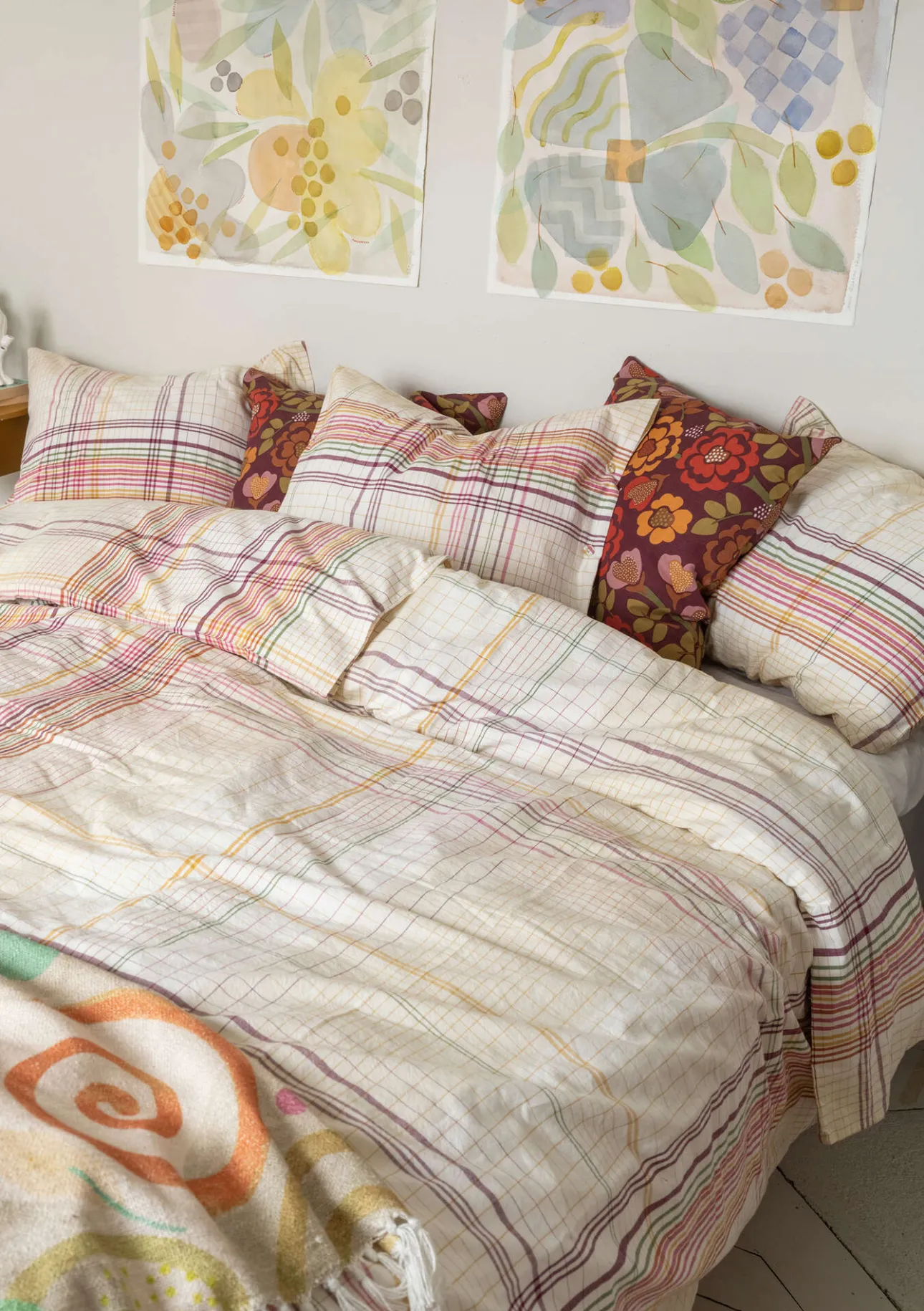 Gudrun Sjödén Bettbezug „Rainbow“ aus Bio-Baumwolle> Schlafzimmer Deko|Heimtextilien