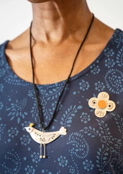 Gudrun Sjödén Brosche „Flower“ aus><noscript><img width=
