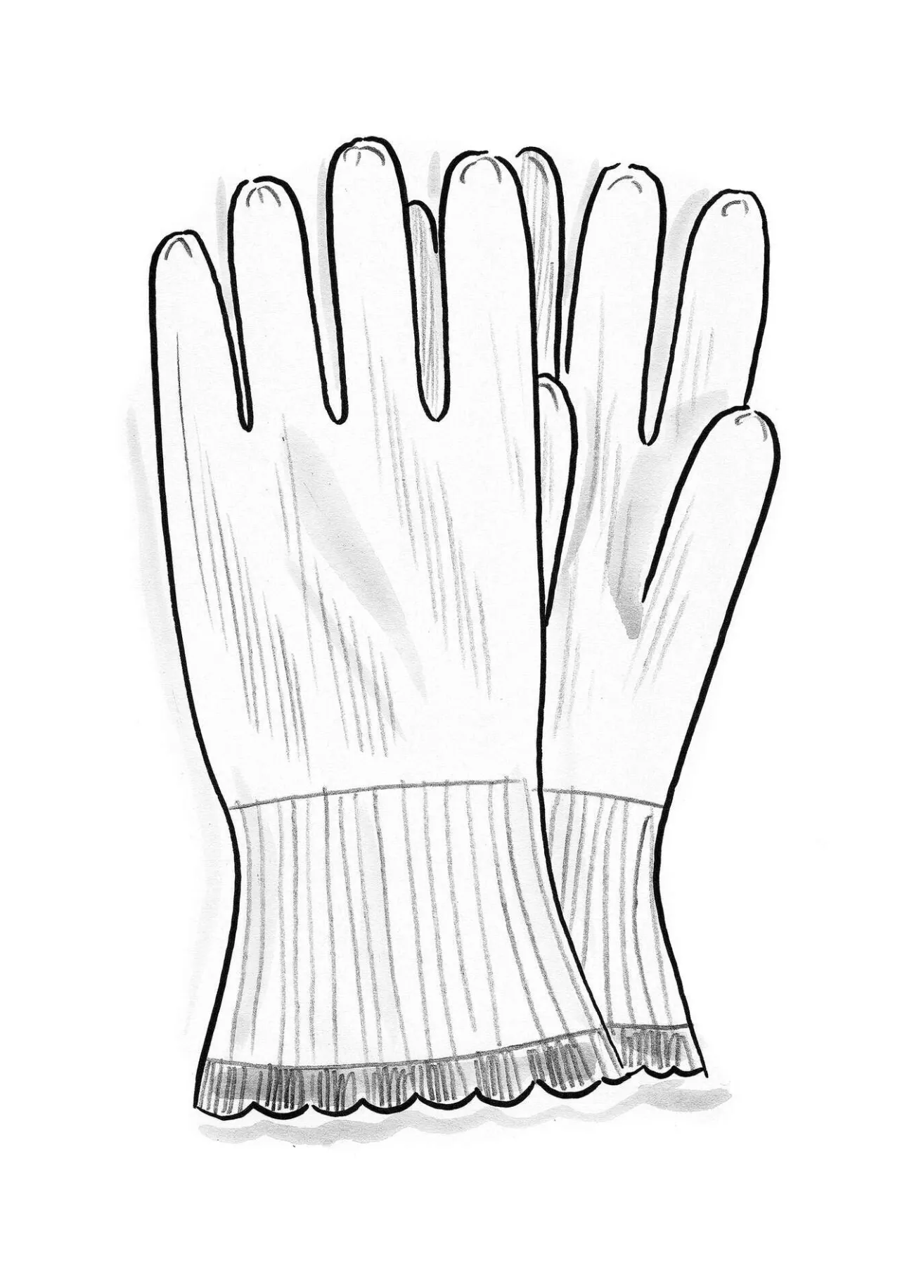Gudrun Sjödén Fingerhandschuhe aus Lammwolle> Accessoires