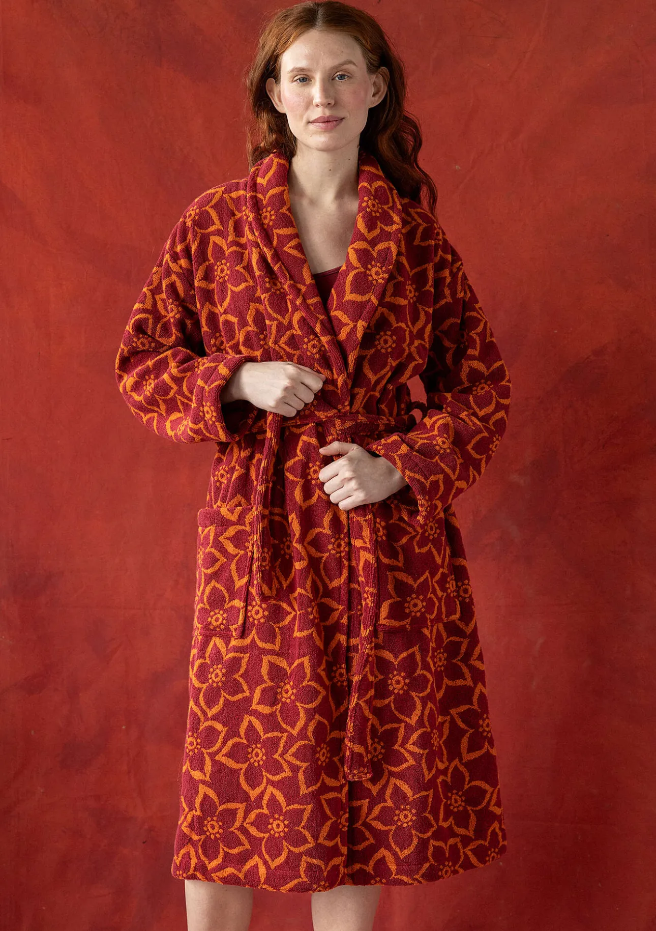 Gudrun Sjödén Frottee-Morgenmantel „Stars“ aus Bio-Baumwolle> Wäsche & Loungewear