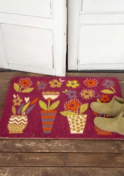 Gudrun Sjödén Fußmatte „Flower pots“ aus Kokosfaser> Teppiche|Heimtextilien