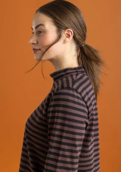 Gudrun Sjödén Gestreiftes Stehkragenshirt aus Bio-Baumwolle> Pullover & Shirts