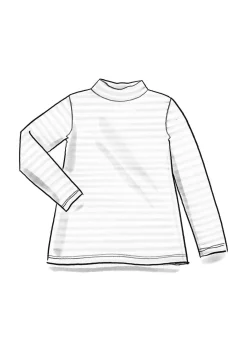 Gudrun Sjödén Gestreiftes Stehkragenshirt aus Bio-Baumwolle><noscript><img width=