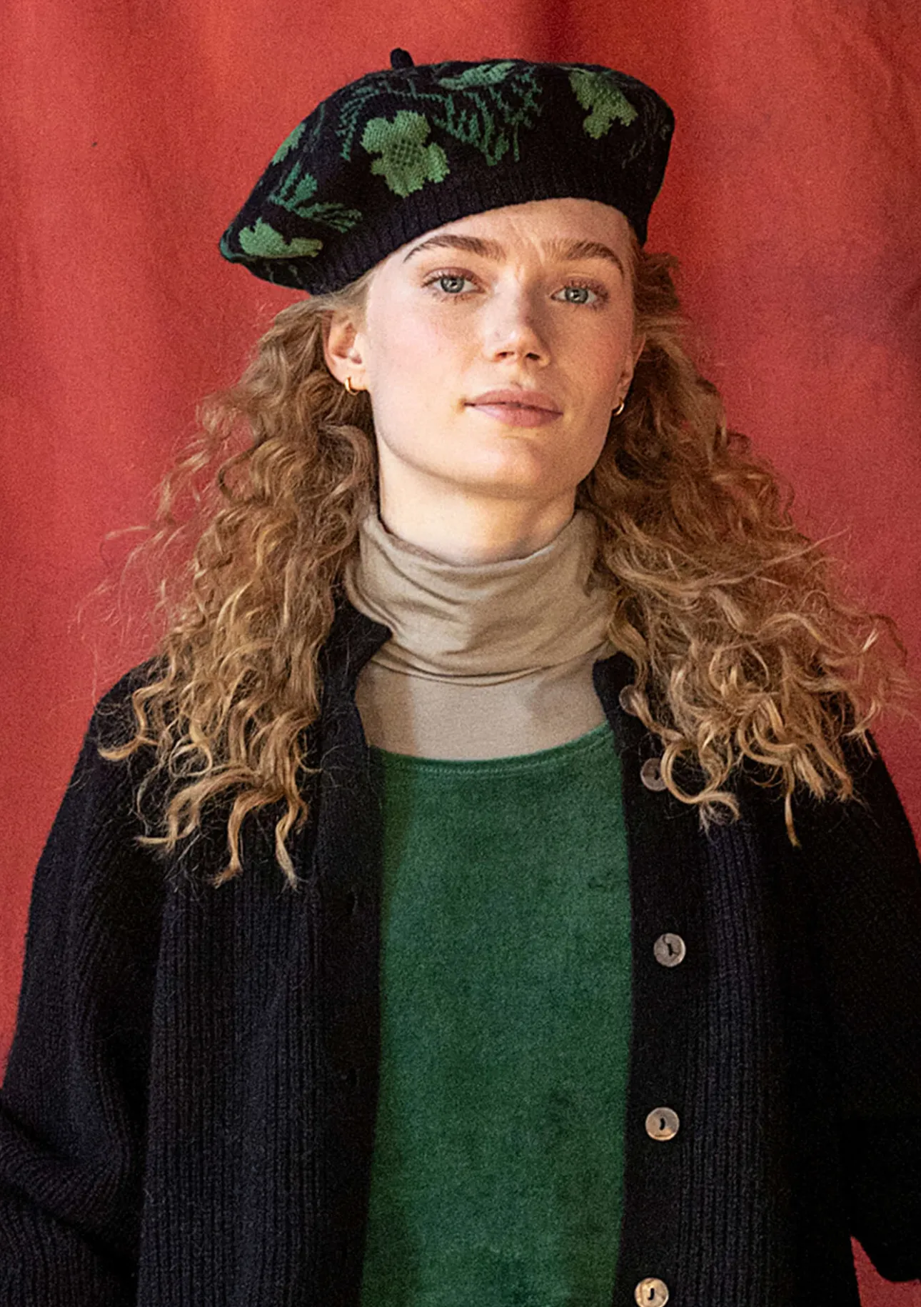 Gudrun Sjödén Gestrickte Baskenmütze „Gnistra“ aus Alpakawollgemisch/Bio- und Recycling-Baumwolle> Accessoires
