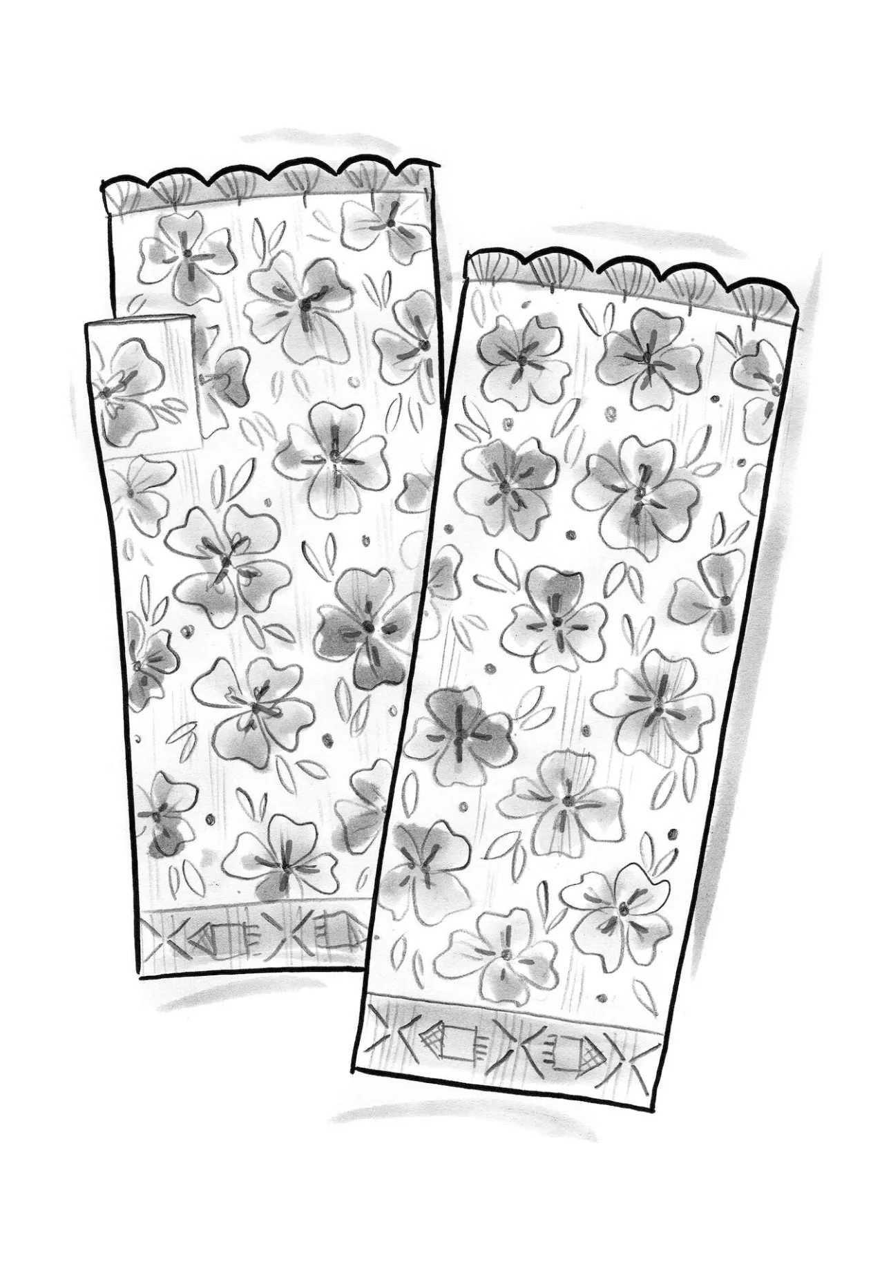 Gudrun Sjödén Handstulpen „Anemone“ aus Bio-Wolle> Accessoires