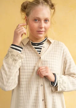 Gudrun Sjödén Hemdblusenkleid „Värmland“ aus Bio-Baumwollgewebe> Pullover & Shirts|Kleider