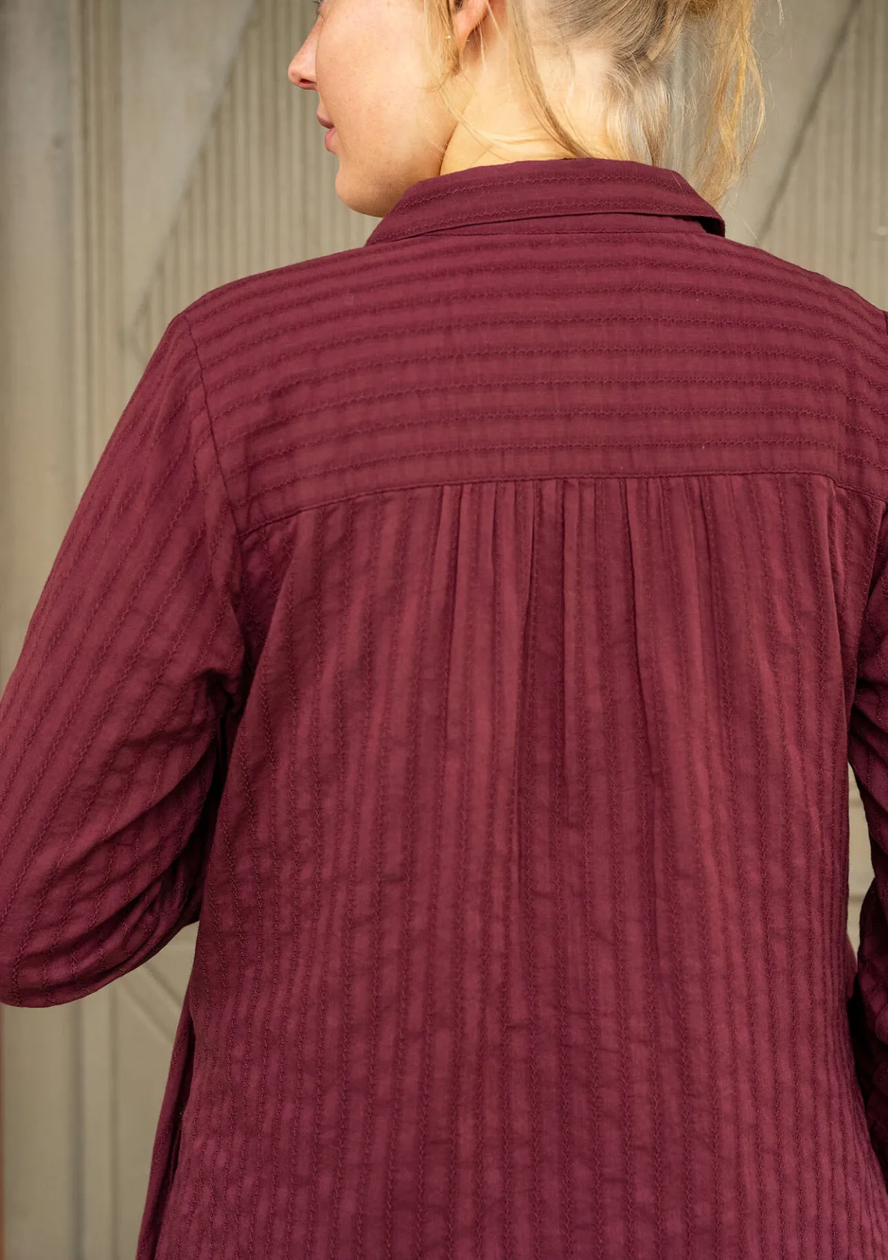 Gudrun Sjödén Hemdblusenkleid „Värmland“ aus Bio-Baumwollgewebe> Pullover & Shirts|Kleider