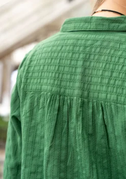 Gudrun Sjödén Hemdblusenkleid „Värmland“ aus Bio-Baumwollgewebe> Pullover & Shirts|Kleider