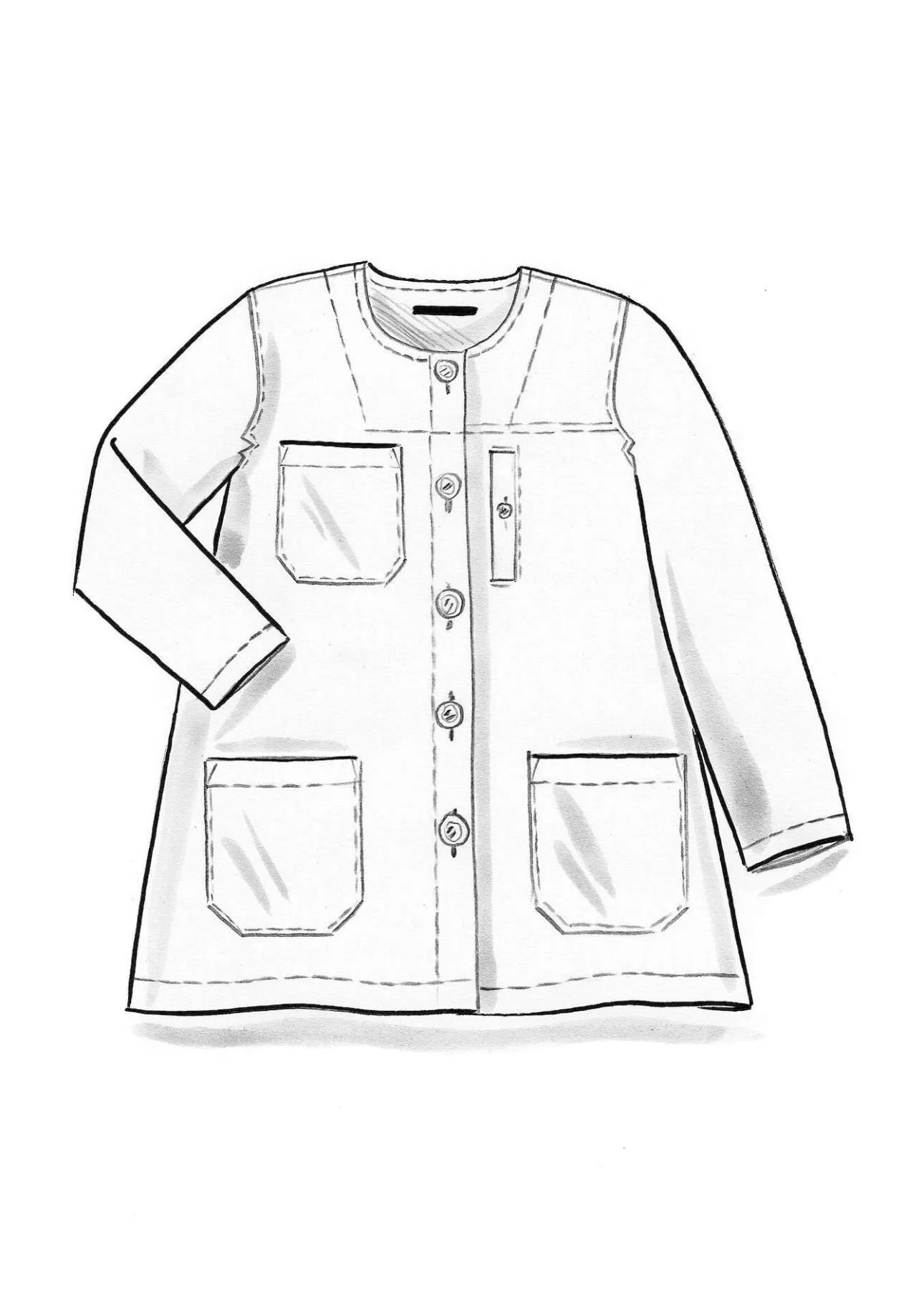 Gudrun Sjödén Jacke aus Leinen/Bio-Baumwolle> Jacken & Mäntel
