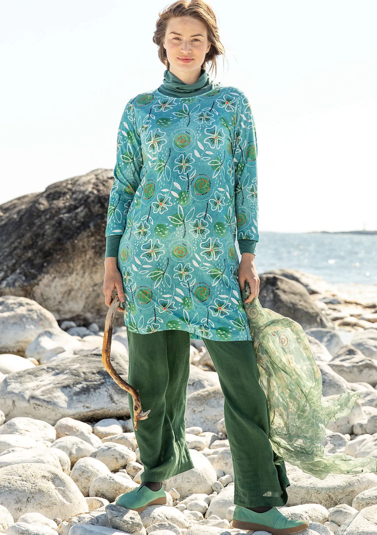 Gudrun Sjödén Jerseykleid „Bhumika“ aus Bio-Baumwolle/Modal> Kleider