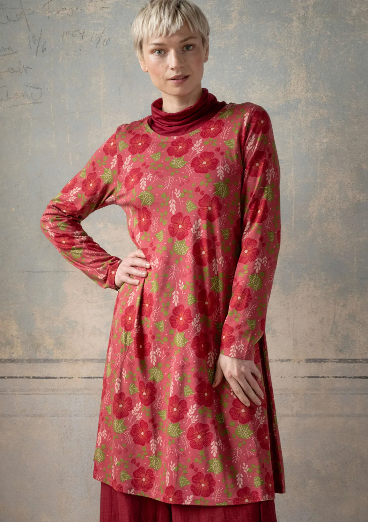 Gudrun Sjödén Jerseykleid „Höstanemone“ aus Bio-Baumwolle/Modal> Kleider