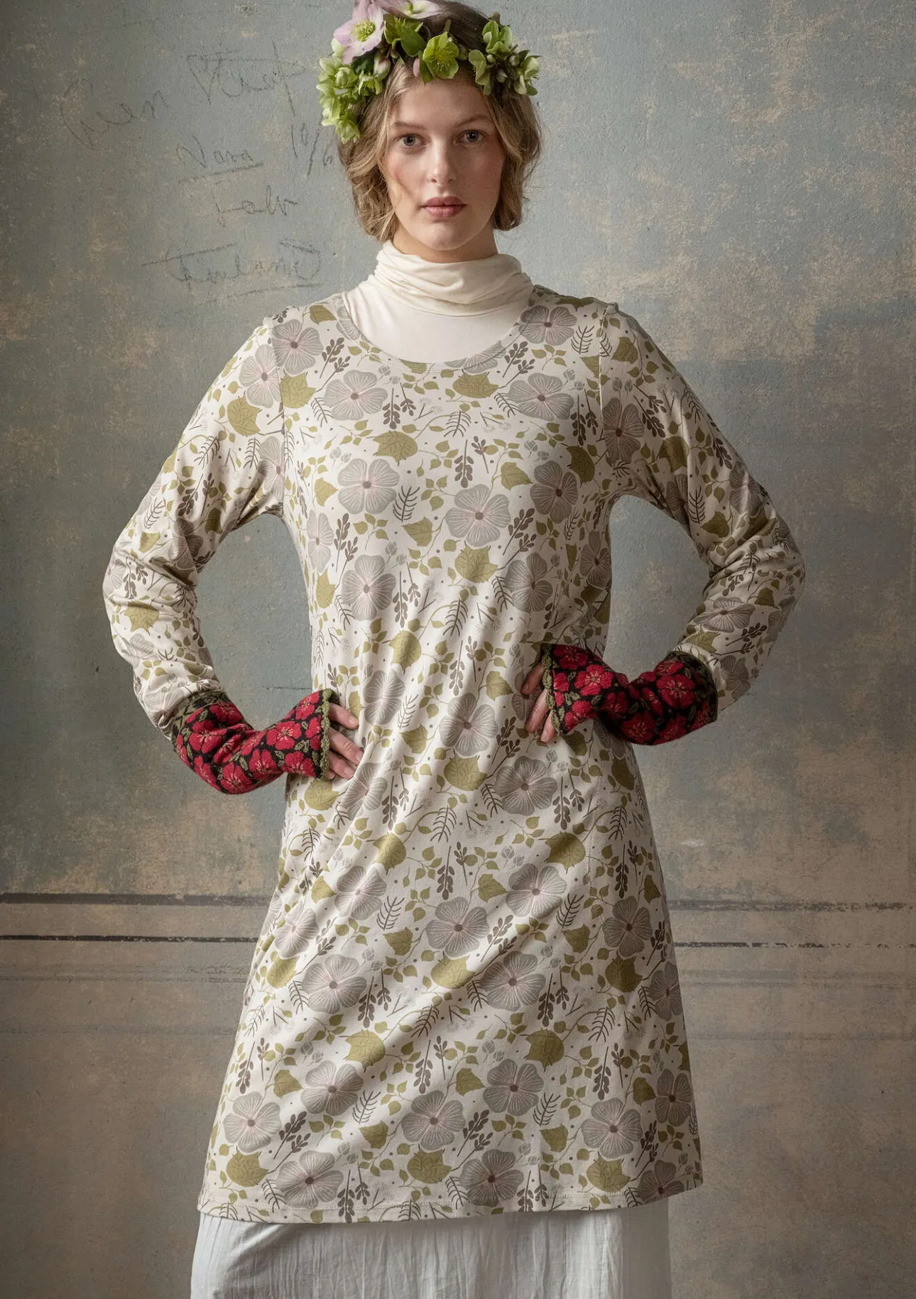 Gudrun Sjödén Jerseykleid „Höstanemone“ aus Bio-Baumwolle/Modal> Kleider