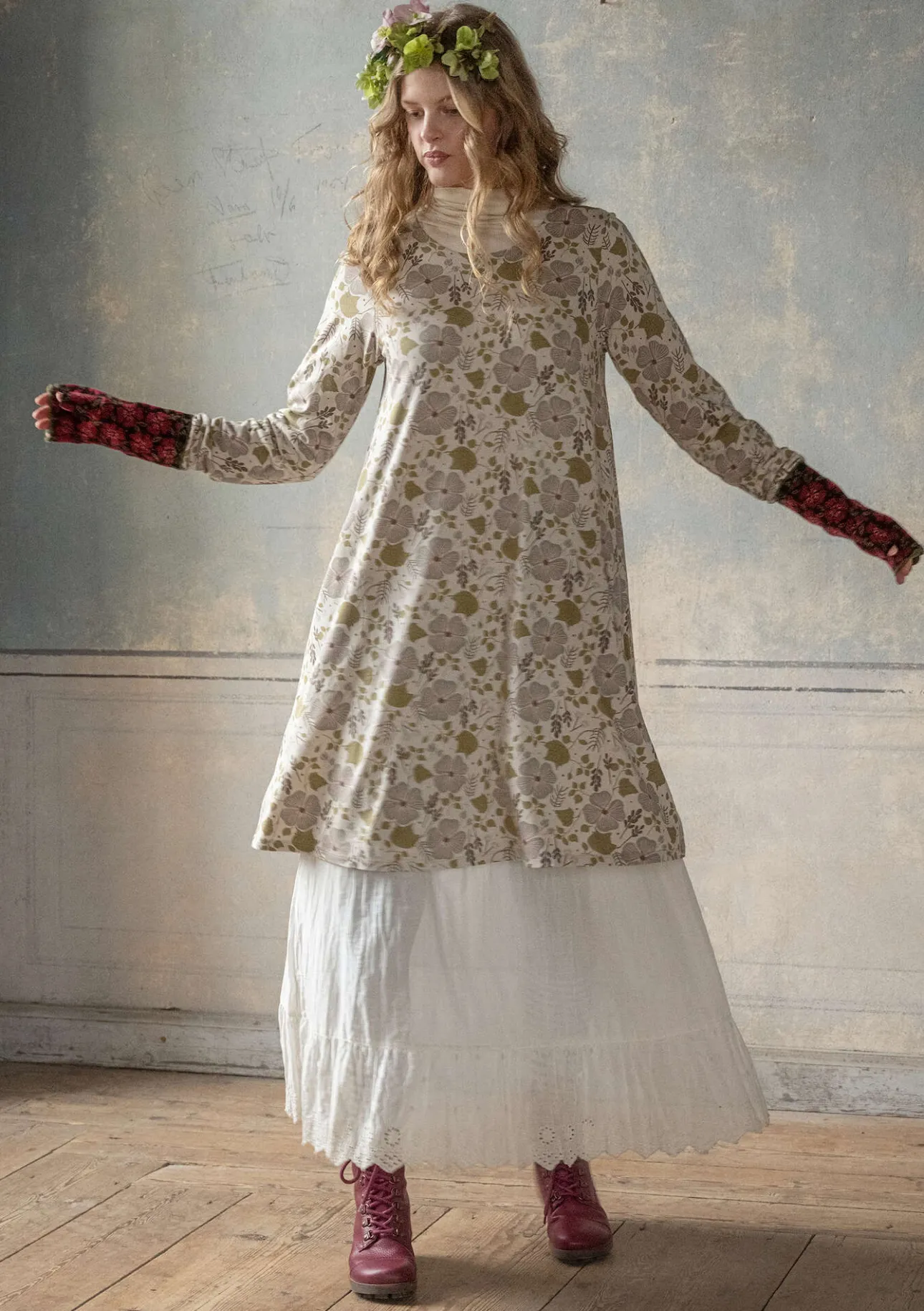 Gudrun Sjödén Jerseykleid „Höstanemone“ aus Bio-Baumwolle/Modal> Kleider