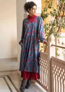 Gudrun Sjödén Jerseykleid „Nyponros“ aus Bio-Baumwolle/Modal> Kleider