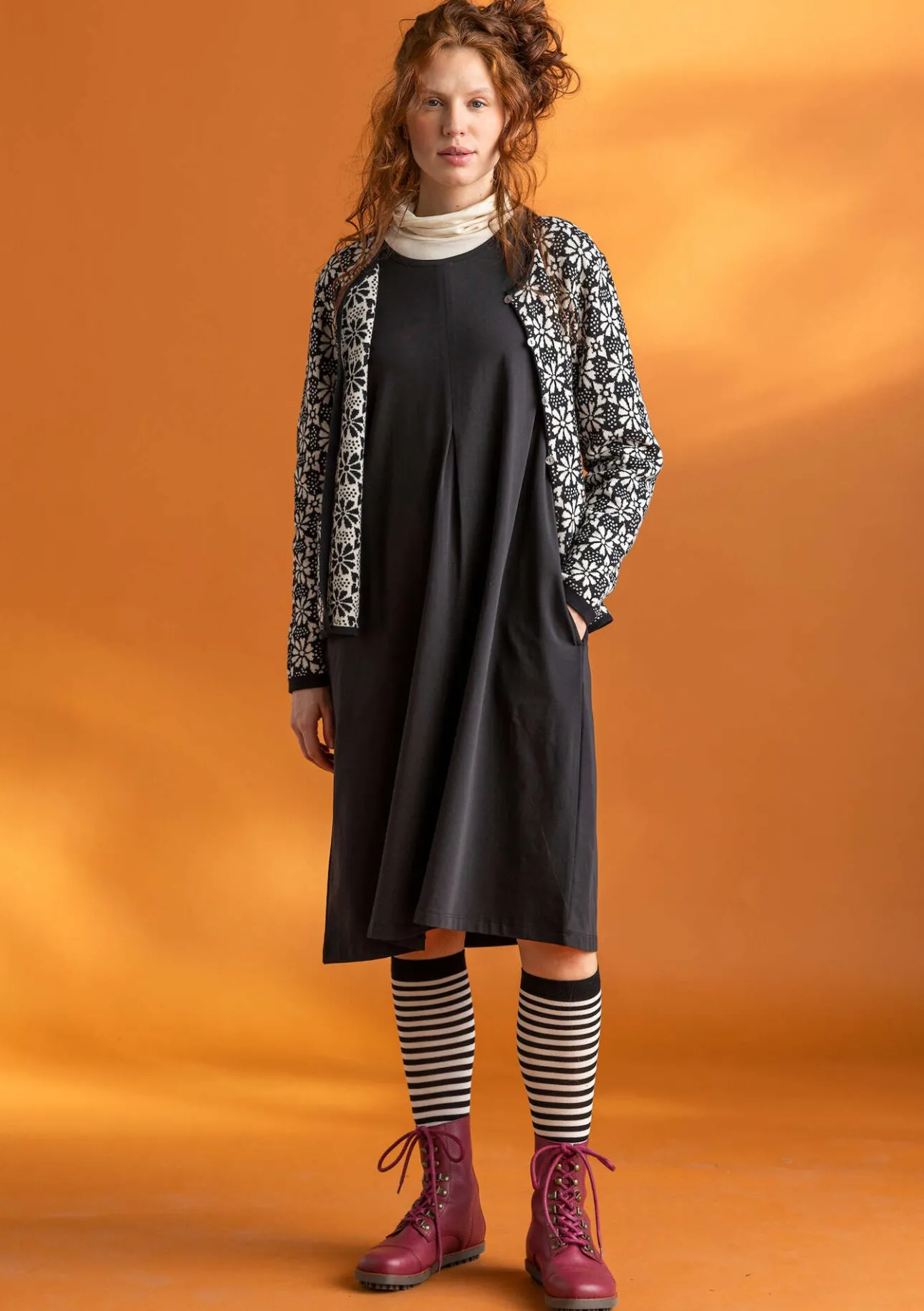 Gudrun Sjödén Jerseykleid „Ylva“ aus Bio-Baumwolle/Elasthan> Kleider