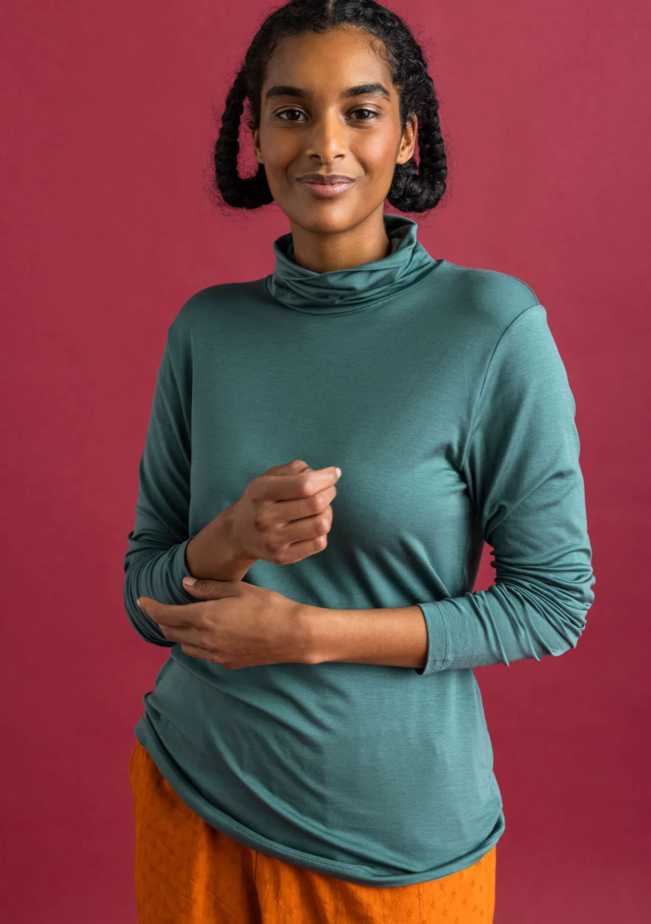 Gudrun Sjödén Jersey-Rollkragenshirt aus Lyocell/Elasthan> Pullover & Shirts