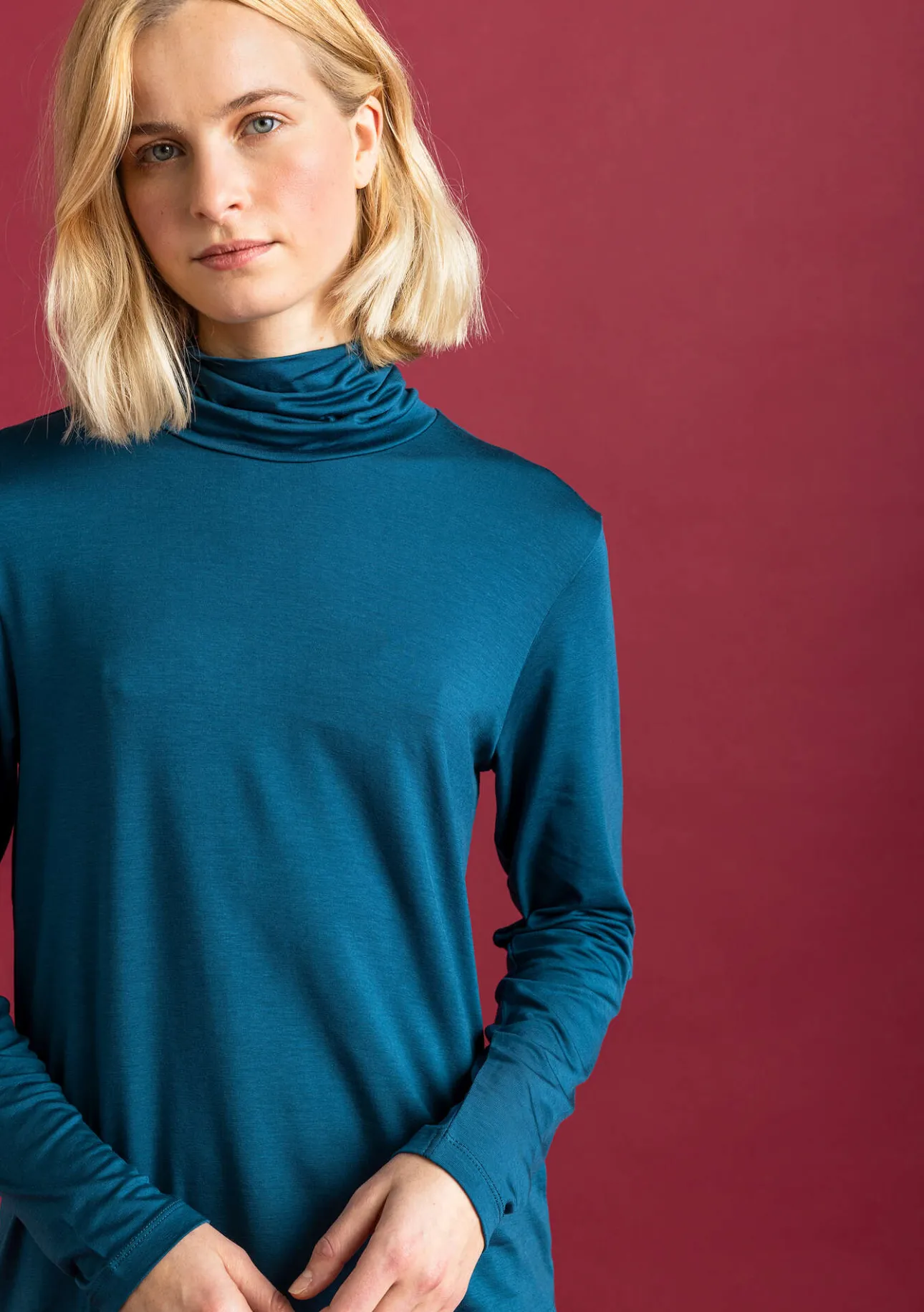 Gudrun Sjödén Jersey-Rollkragenshirt aus Lyocell/Elasthan> Pullover & Shirts