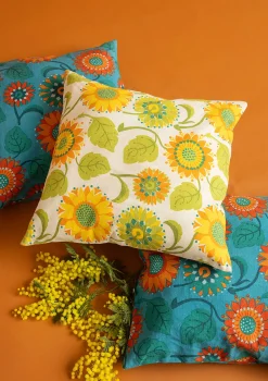Gudrun Sjödén Kissenhülle „Sunflower“ aus Bio-Baumwolle/Leinen><noscript><img width=
