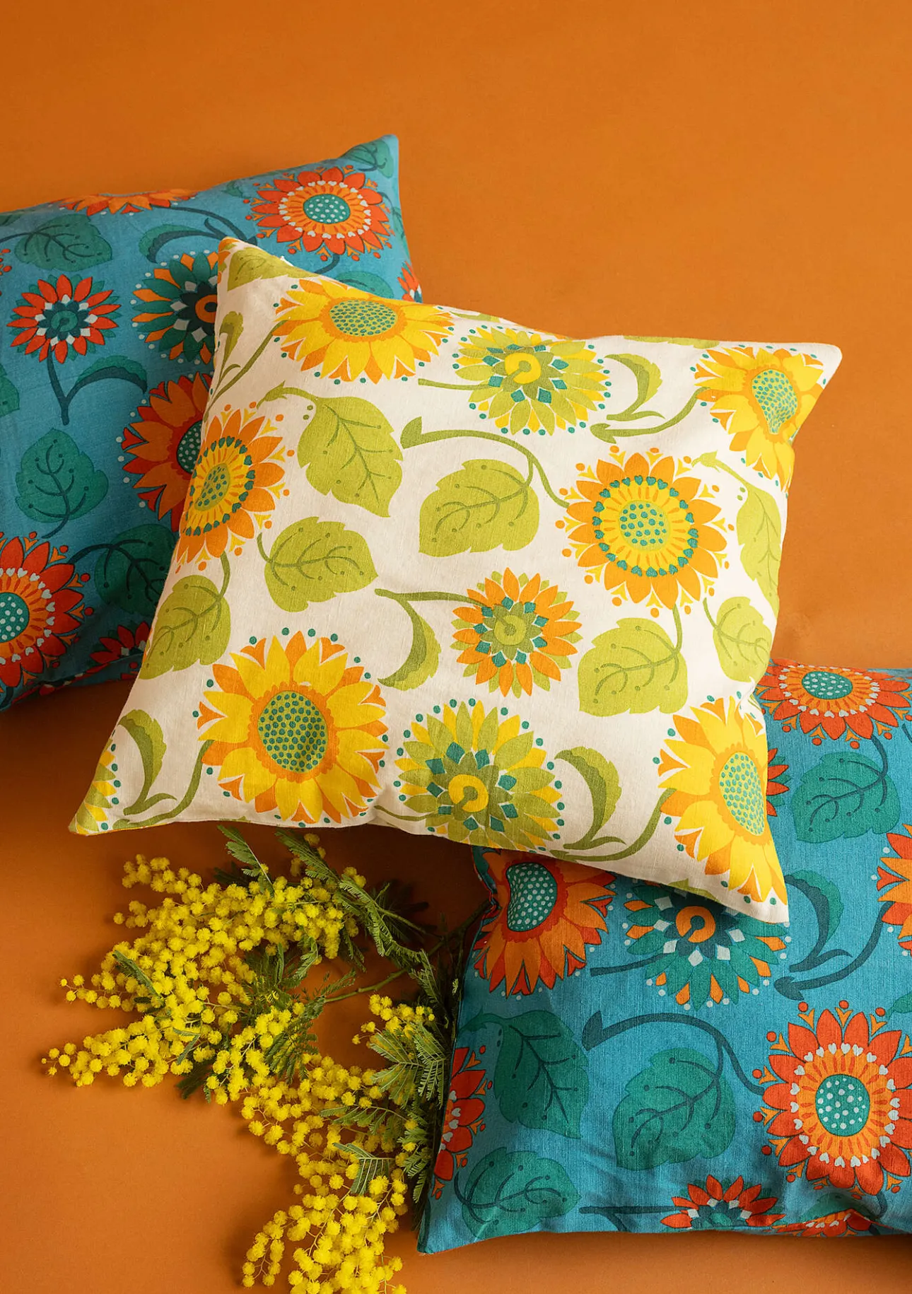 Gudrun Sjödén Kissenhülle „Sunflower“ aus Bio-Baumwolle/Leinen> Dekoration & Accessoires|Kissen