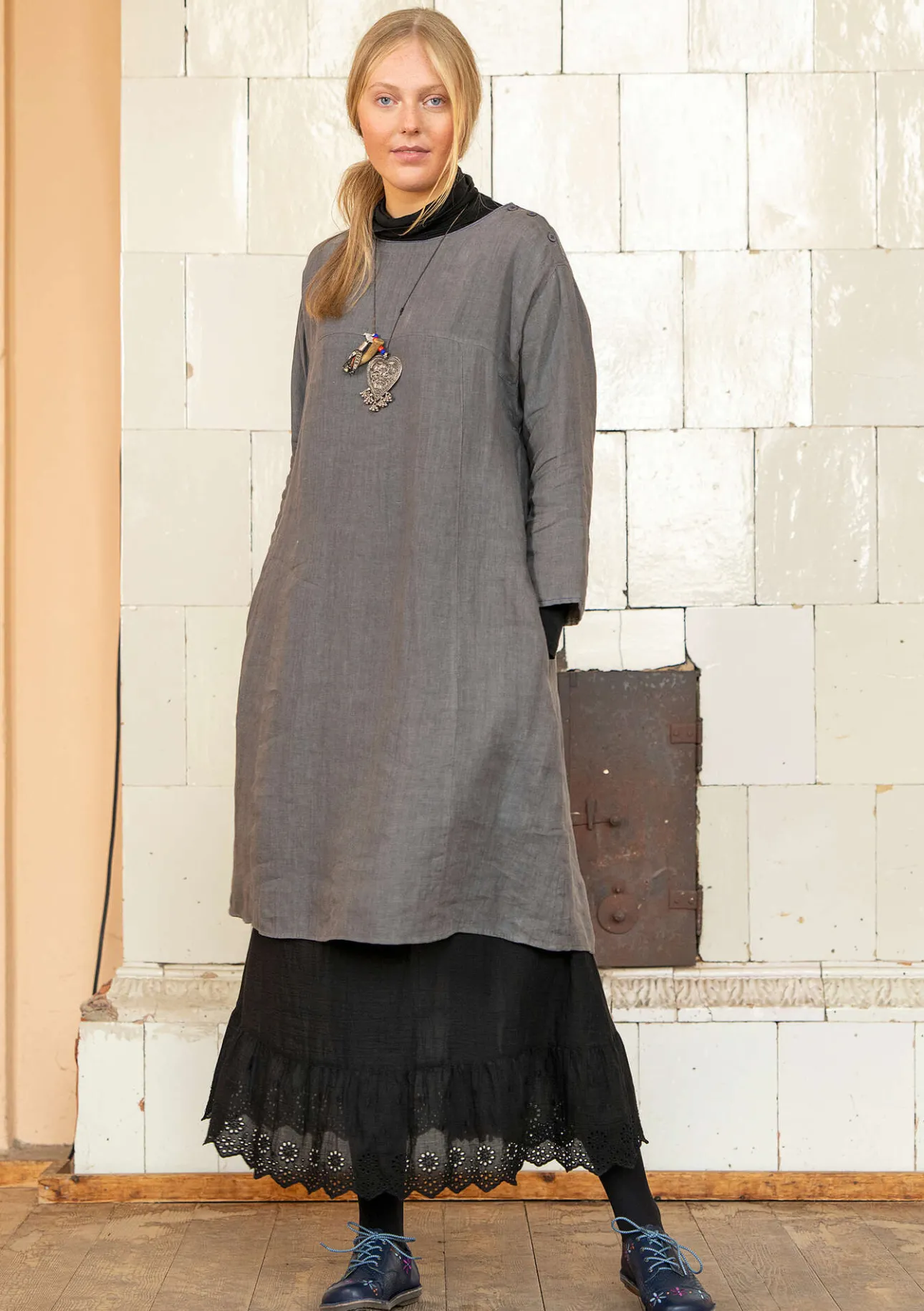 Gudrun Sjödén Kleid aus Leinengewebe> Kleider