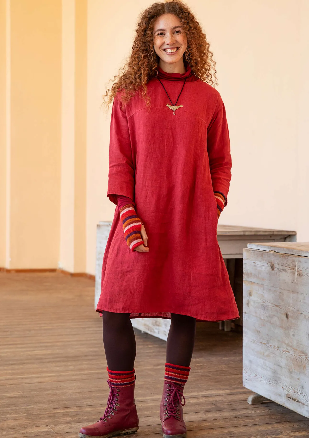 Gudrun Sjödén Kleid aus Leinengewebe> Kleider