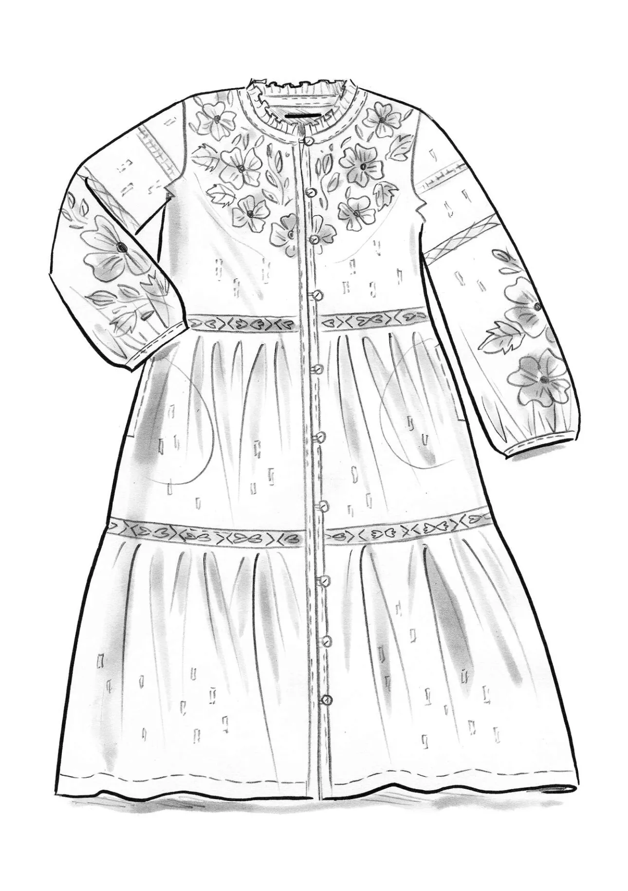 Gudrun Sjödén Kleid „Åland“ aus Bio-Baumwollgewebe> Kleider