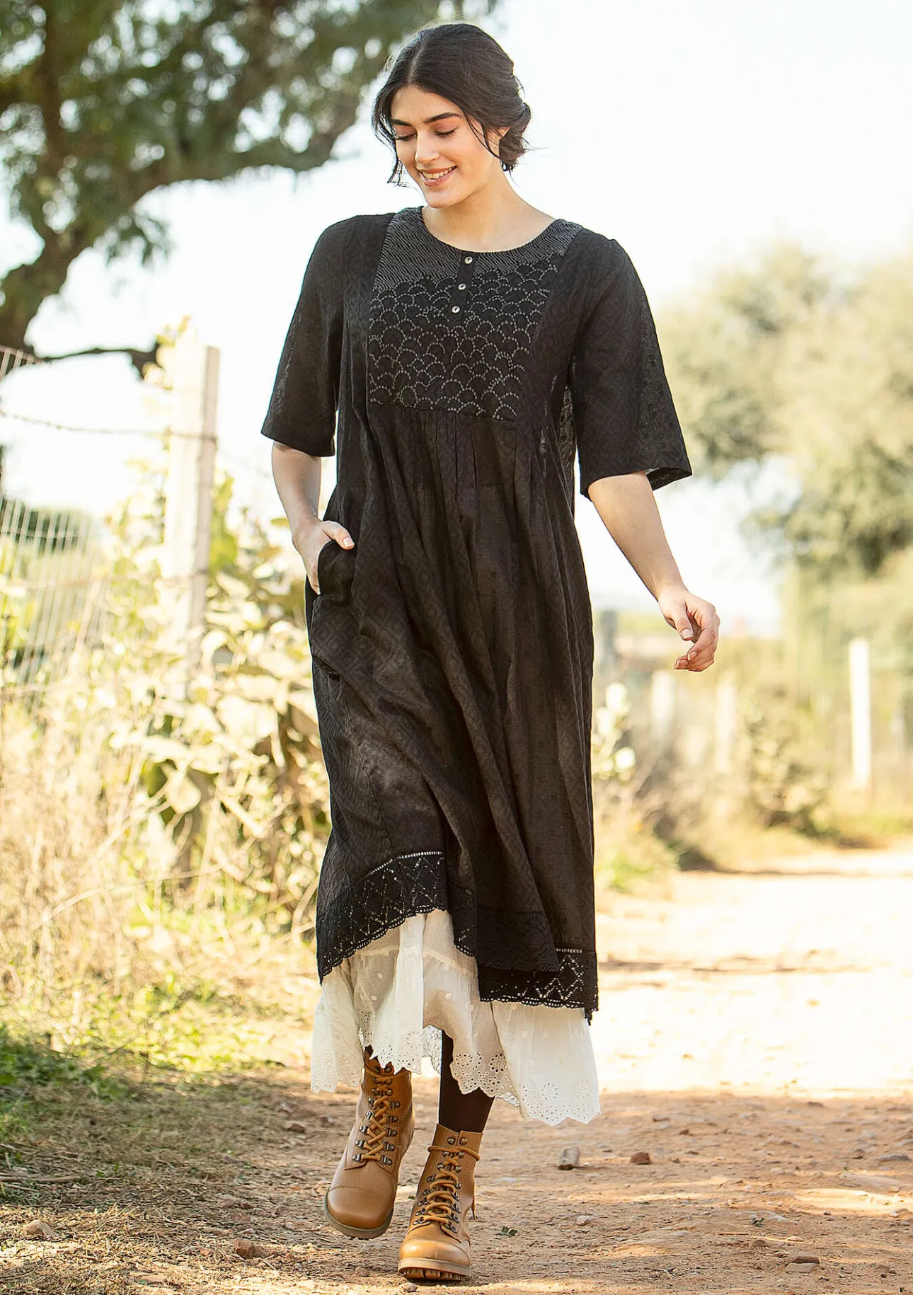 Gudrun Sjödén Kleid „Strandfynd“ aus Bio-Baumwollgewebe> Kleider
