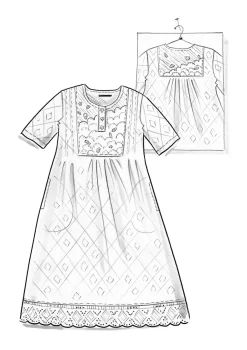 Gudrun Sjödén Kleid „Strandfynd“ aus Bio-Baumwollgewebe><noscript><img width=