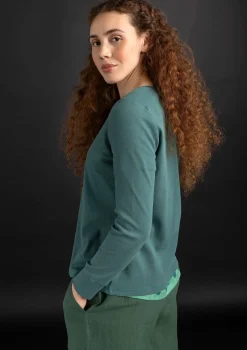 Gudrun Sjödén Knopfleistenshirt aus Bio-Baumwollripp> Pullover & Shirts