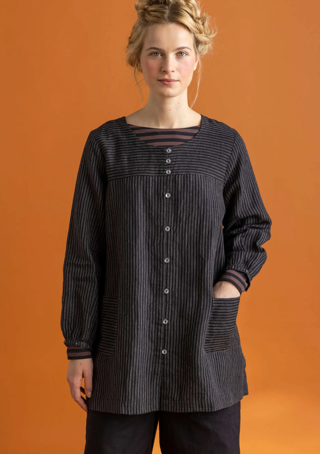 Gudrun Sjödén Künstlerbluse „Asta“ aus Leinengewebe> Blusen