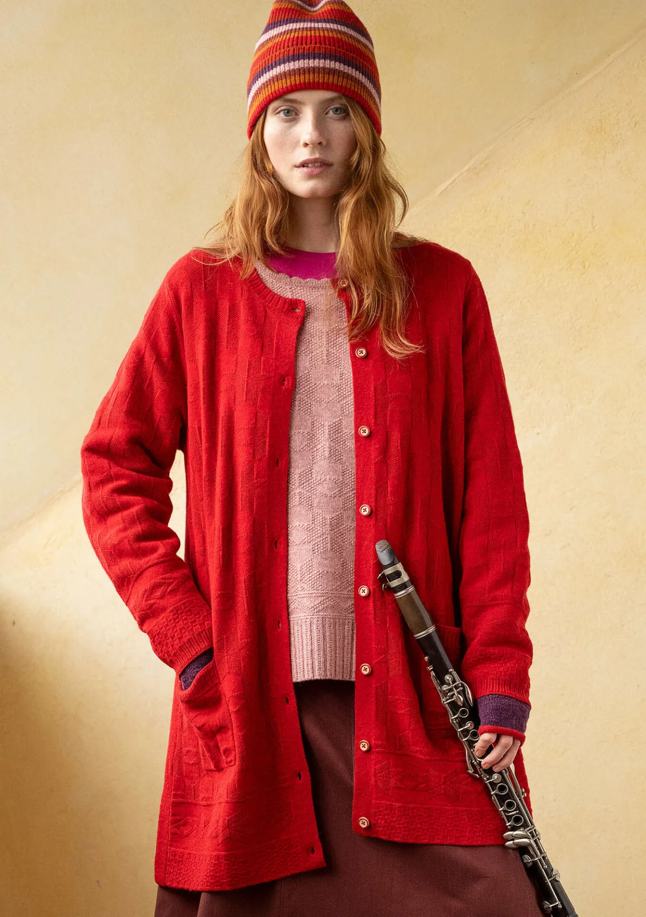 Gudrun Sjödén Langstrickjacke „Capella“ aus Lammwolle> Strickjacken