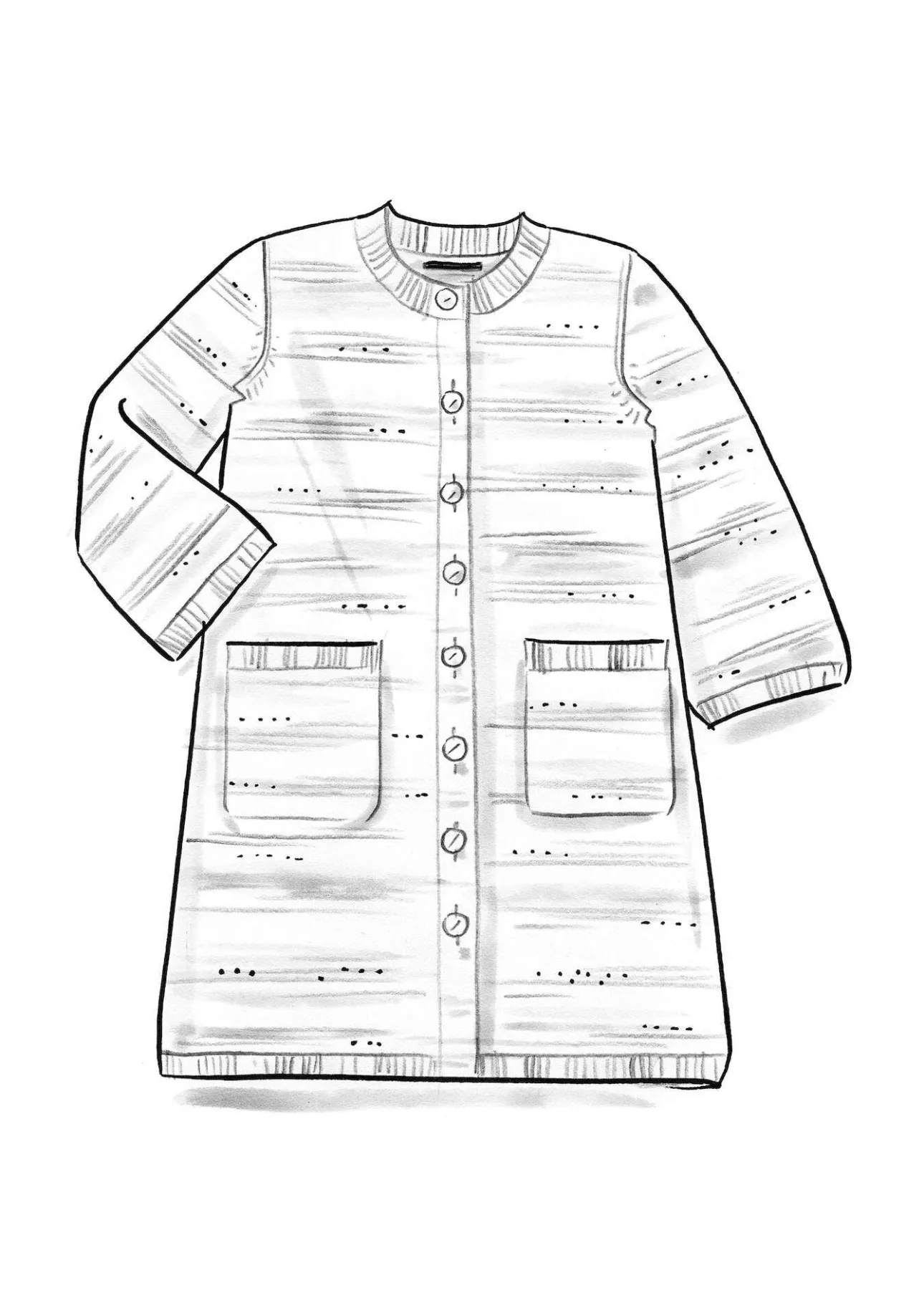 Gudrun Sjödén Langstrickjacke „Eckerö“ aus Space-Dye-Wolle> Strickjacken