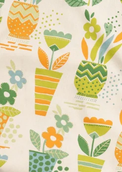 Gudrun Sjödén Meterware „Flower pots“ aus Bio-Baumwolle> Stoffe|Heimtextilien