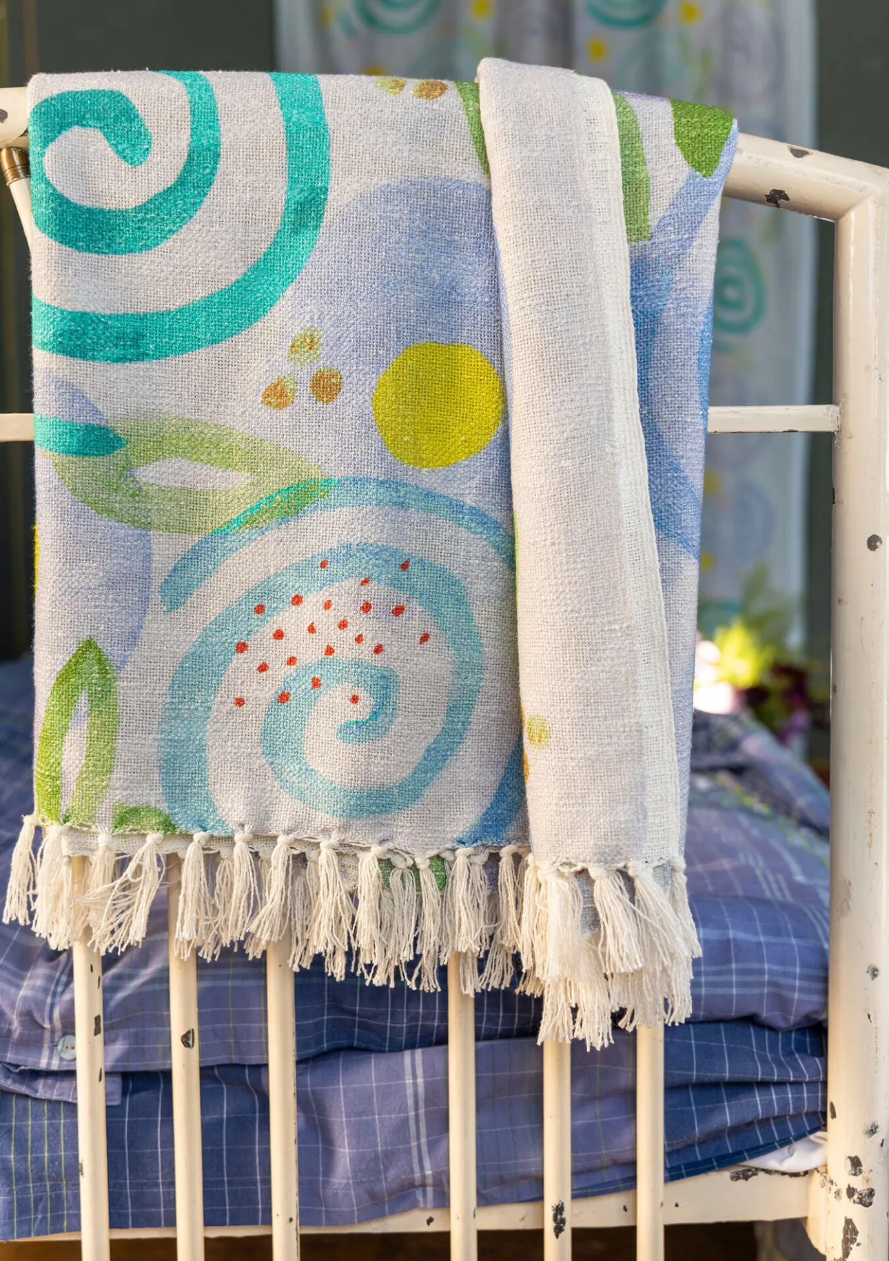 Gudrun Sjödén Plaid „Cumulus“ aus Bio-Baumwolle> Schlafzimmer Deko|Heimtextilien
