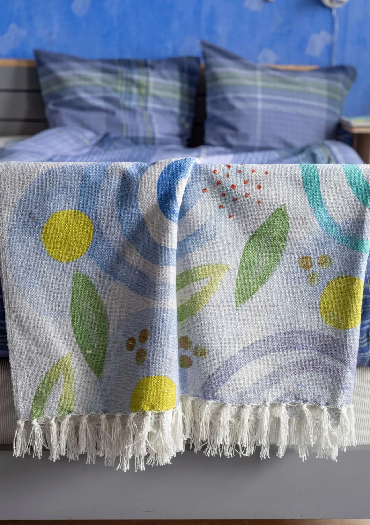 Gudrun Sjödén Plaid „Cumulus“ aus Bio-Baumwolle> Schlafzimmer Deko|Heimtextilien
