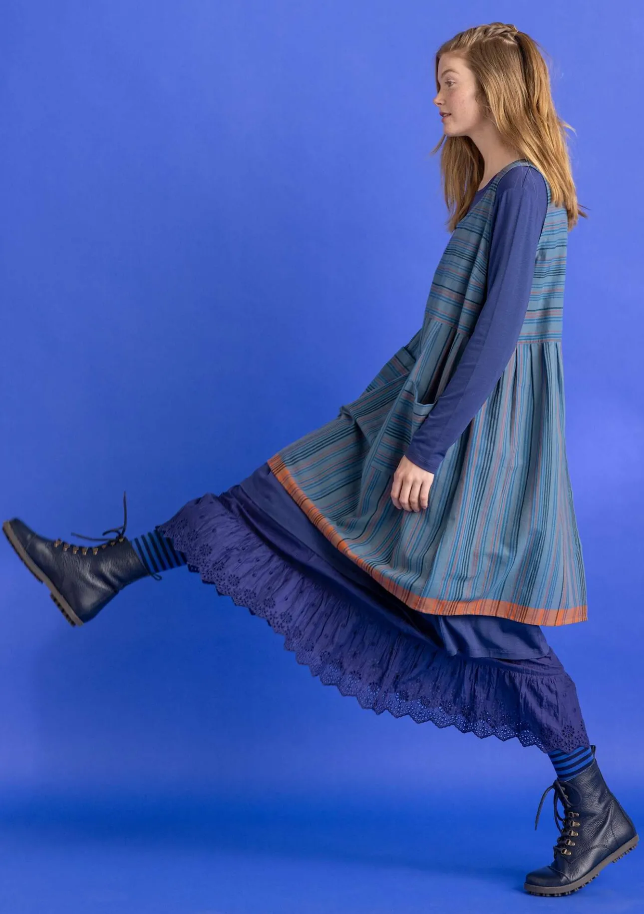 Gudrun Sjödén Schürzenkleid „Ava“ aus Bio-Baumwollgewebe> Kleider