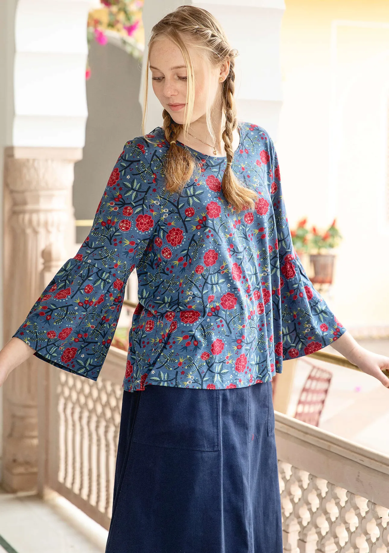 Gudrun Sjödén Shirt „Nyponros“ aus Bio-Baumwolle/Modal> Pullover & Shirts