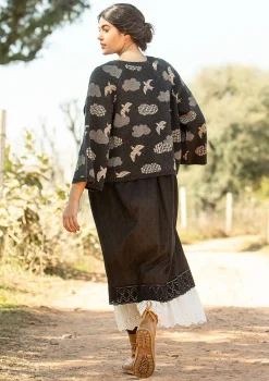 Gudrun Sjödén Strickjacke „Flyttfågel“ aus Recycling-Wollmischung/Recycling-Baumwolle> Strickjacken