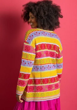 Gudrun Sjödén Strickjacke „Klara“ aus Bio-/Recycling-Baumwolle><noscript><img width=