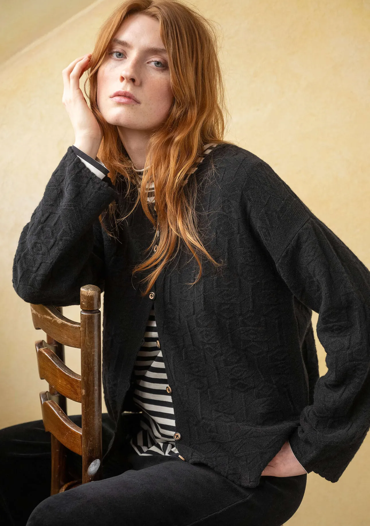 Gudrun Sjödén Strickjacke „Nova“ aus Lammwolle> Strickjacken
