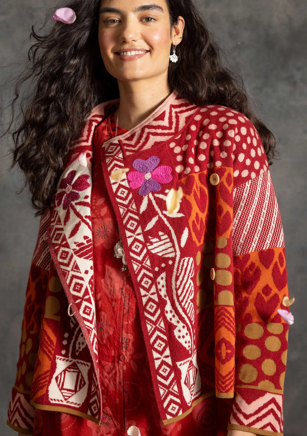 Gudrun Sjödén Strickjacke „Viktoria“ aus Baumwolle/Lammwolle> Strickjacken