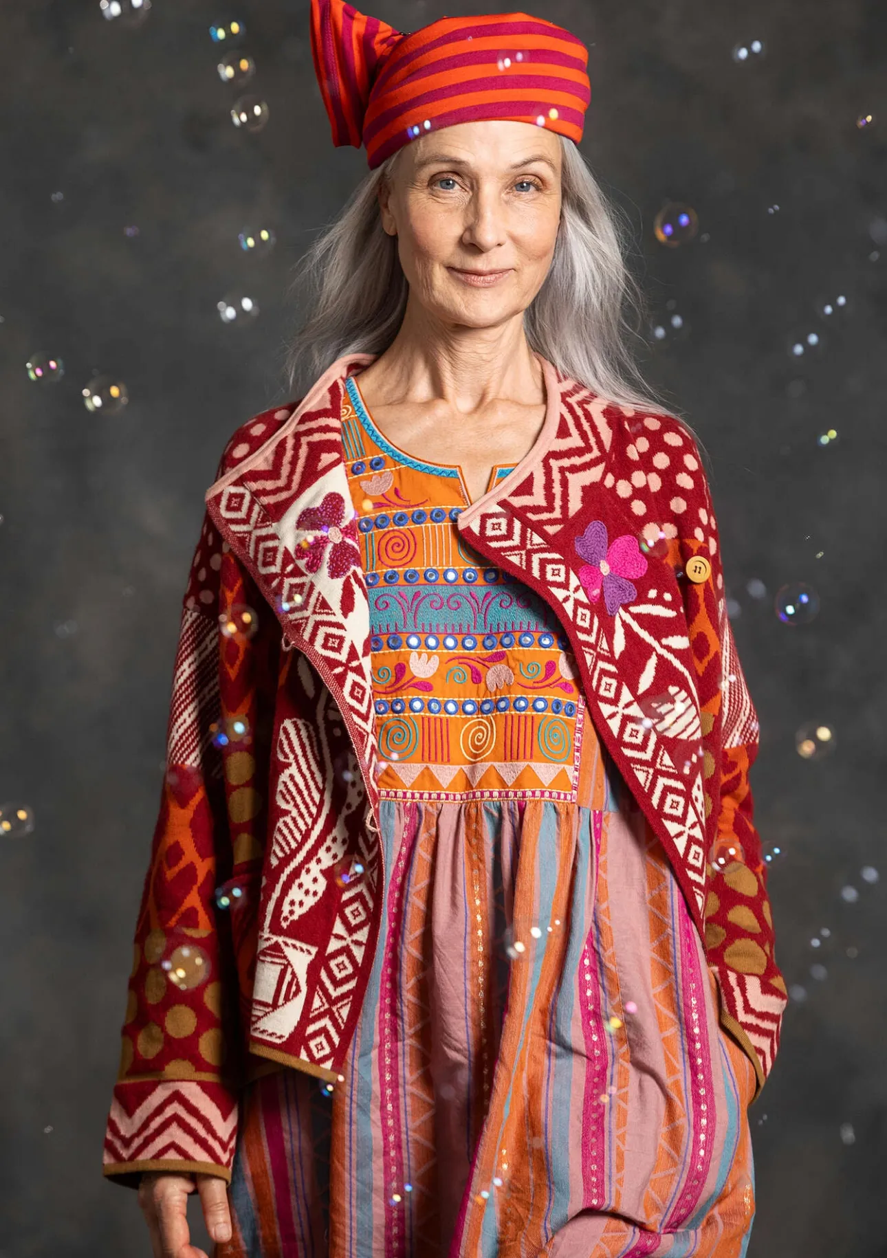 Gudrun Sjödén Strickjacke „Viktoria“ aus Baumwolle/Lammwolle> Strickjacken