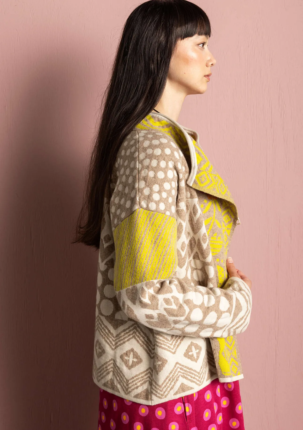 Gudrun Sjödén Strickjacke „Viktoria“ aus Baumwolle/Lammwolle> Strickjacken