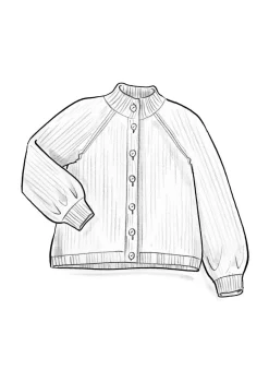 Gudrun Sjödén Strickjacke „Vinternatt“ aus Bio- und Recycling-Baumwolle/Alpakawollgemisch><noscript><img width=