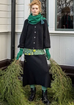 Gudrun Sjödén Strickrock „Vinternatt“ aus Bio- und Recycling-Baumwolle/Alpakawollgemisch> Röcke