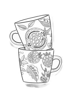 Gudrun Sjödén Tasse „Fruits“ aus Keramik><noscript><img width=