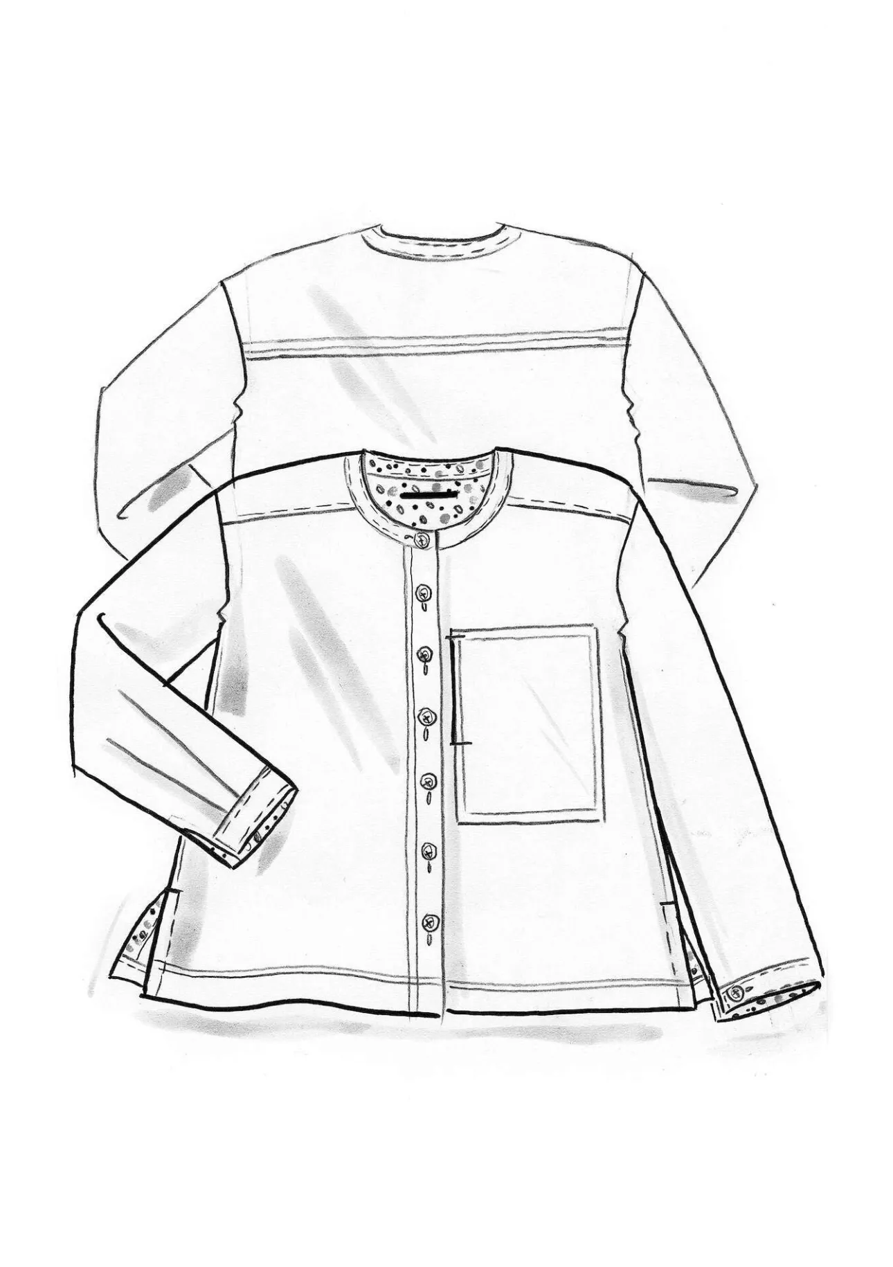 Gudrun Sjödén Twillbluse aus Bio-Baumwolle> Pullover & Shirts