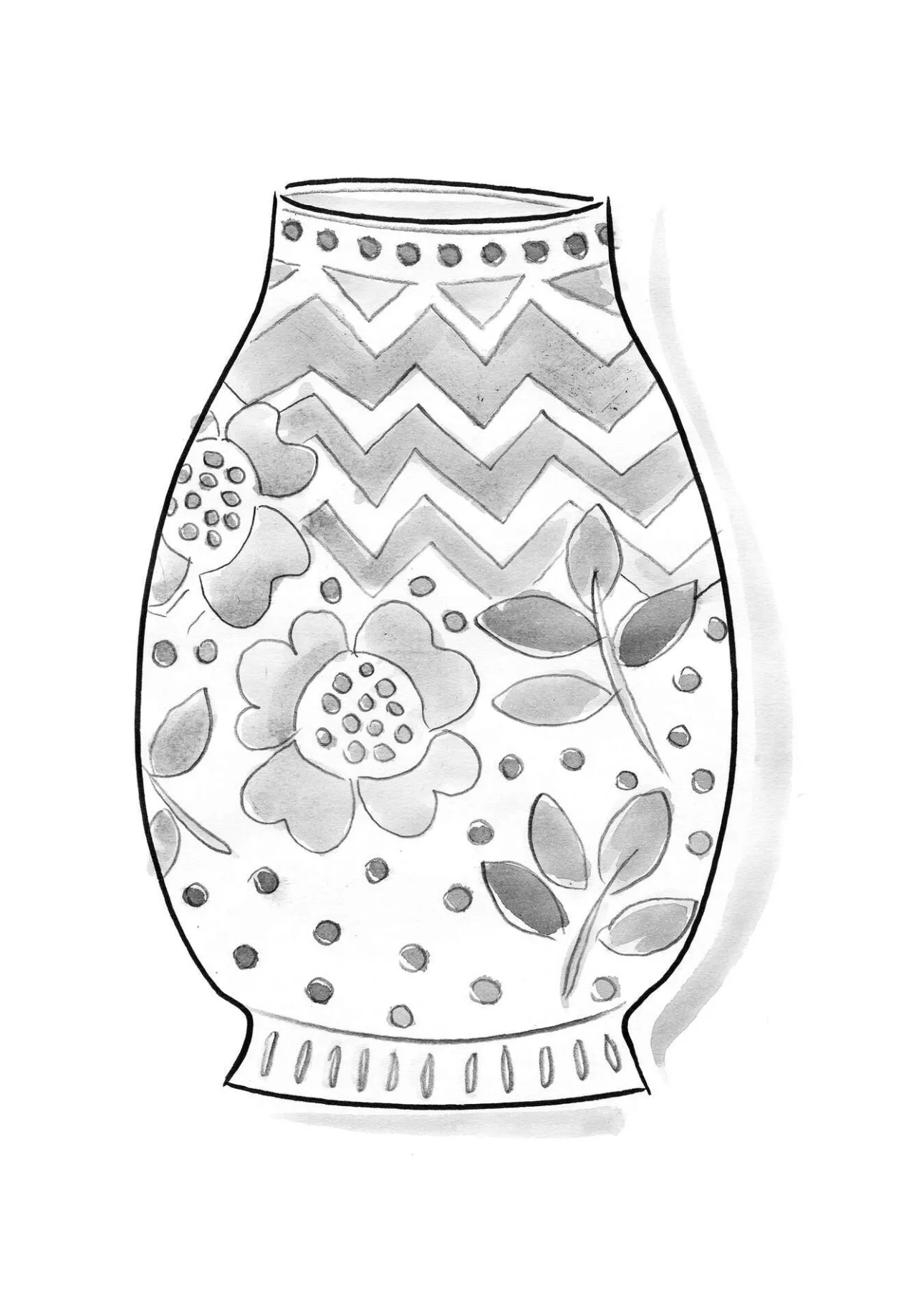 Gudrun Sjödén Vase „Wild rose“ aus Keramik> Dekoration & Accessoires|Geschirr